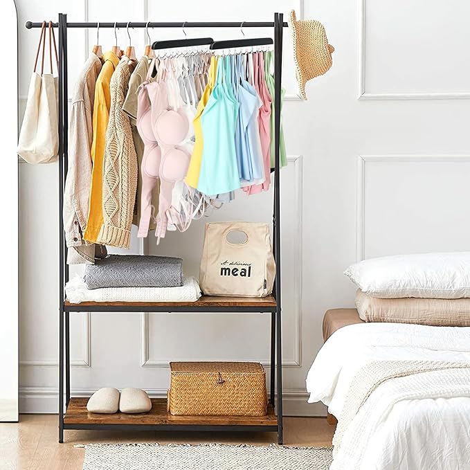 Tank Top Hanger with 40 Hooks for Closet Organizer, Premium Wood Bra Hanger | 2 Pack Foldable Space Saving Hangers Closet Organizers and Storage, Closet Accessories Multi Hook Hanger for Dorm & Apartment