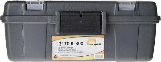 Plano Molding 114-002 13-Inch Compact Tool Box, Graphite Gray with Black Handle and Latches (Pack of 6)
