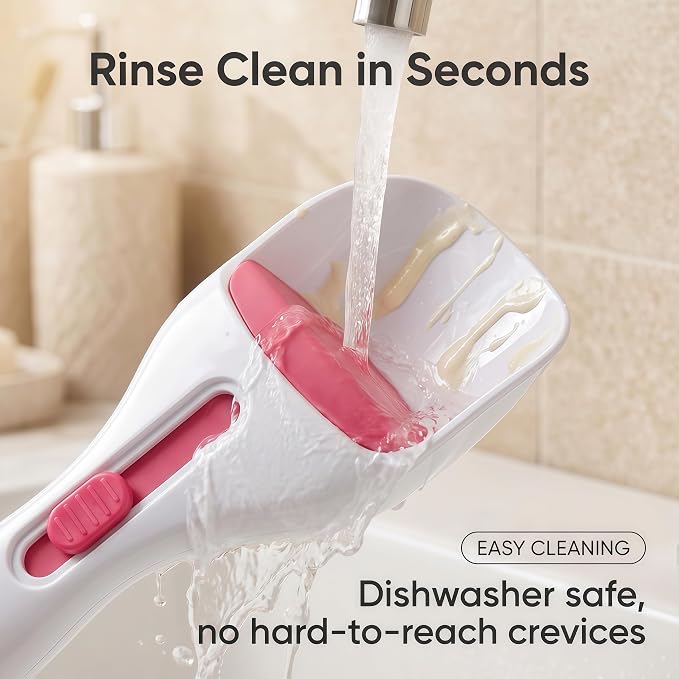 Cupcake Scoop Batter Dispenser, One Touch Slider Button Baking Tools Batter Separator for Even Portions Easy Clean Silicone Piston Ideal for Cupcakes Pancakes Muffins
