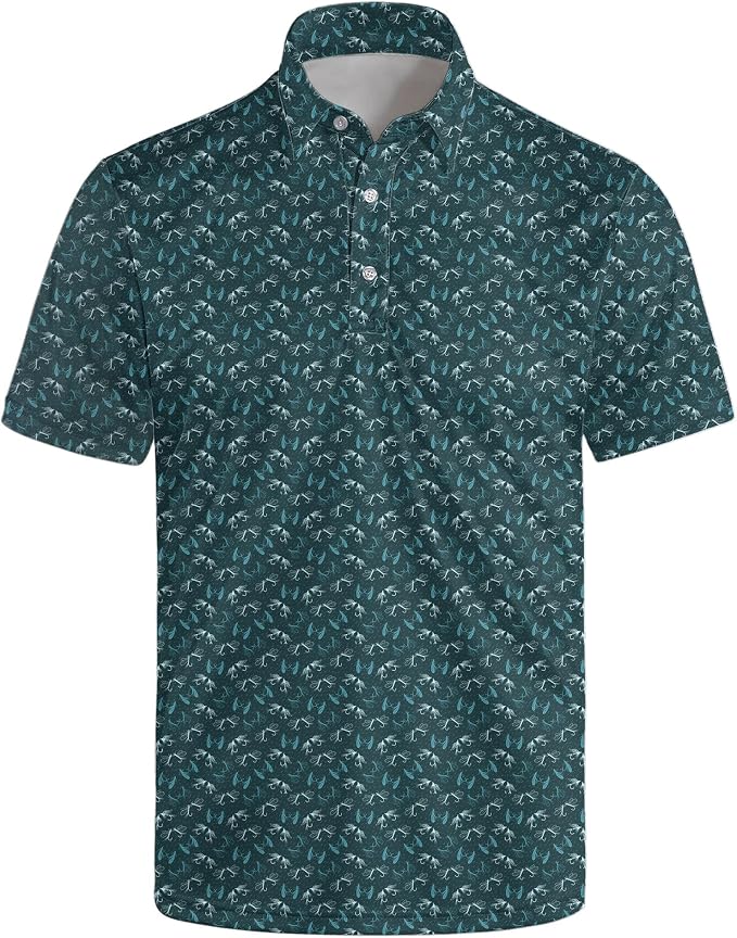 Polo Shirts for Men Moisture Wicking Mens Polo Shirts Patriotic Shirts for Men
