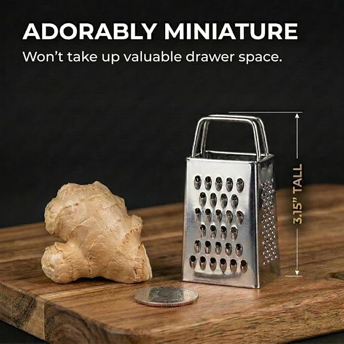 Mini Cheese Grater Gift Set 3 Pack - Funny Chef Gift, Friends, Coworkers, or Foodies | “You Make Life a Little Grater” Card, Mini Grater & Gift Box (3)