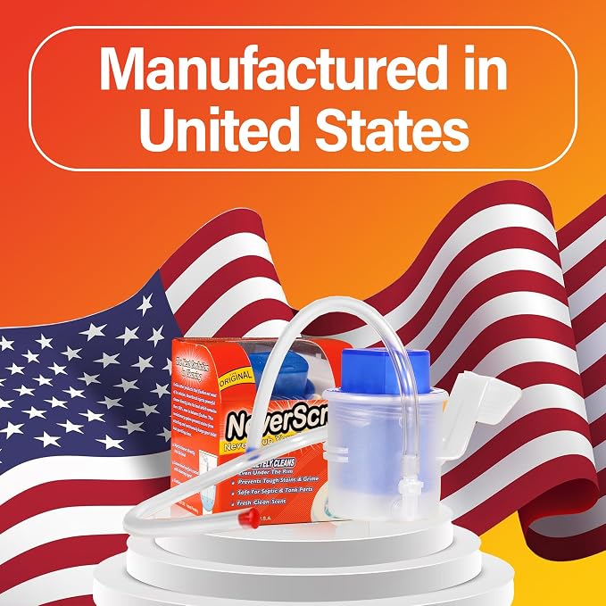 Self Cleaning Toilet System - Automatic Toilet Bowl Cleaner with Starter Cartridge, Lasts Up 3 Months Continuous Cleaning - Refillable Toilet Bowl Cleaner for Stains, Rings, and Odor