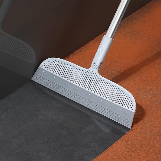 Multifunction Floor Squeegee Broom for Pet Hair Removal, Silicone Magic-Style Broom for Floor Cleaning, 51.77" Long Handle for Carpet, Bathroom Tile, Hardwood Floors, Garage, Liquid Spills, Fine Dust