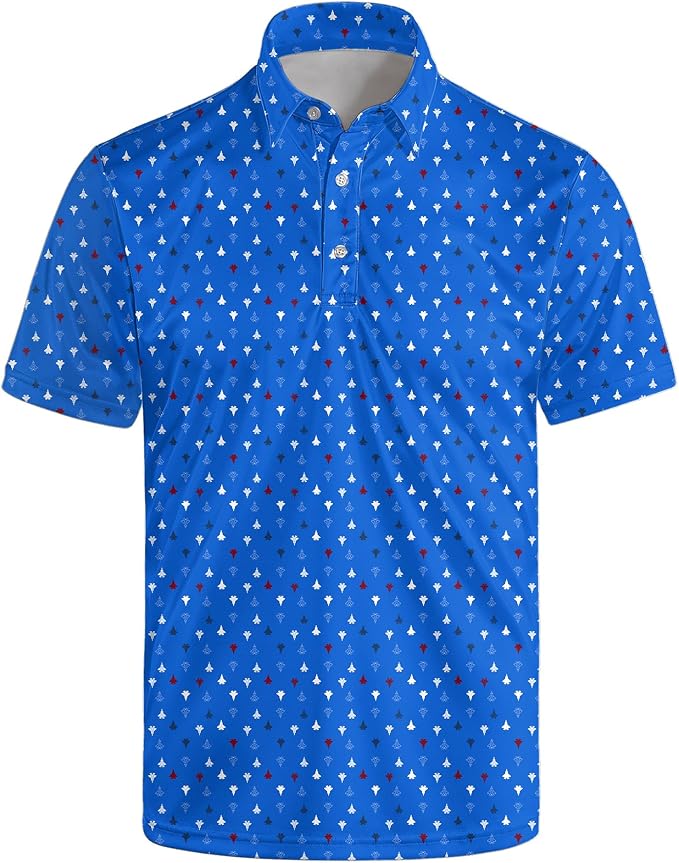 Polo Shirts for Men Moisture Wicking Mens Polo Shirts Patriotic Shirts for Men