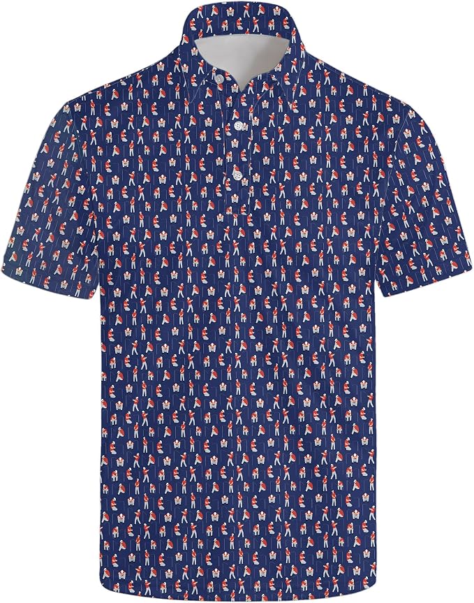 Polo Shirts for Men Moisture Wicking Mens Polo Shirts Patriotic Shirts for Men