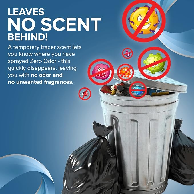 Zero Odor Multi-Purpose Odor Eliminator, Air and Surface Odor Remover for Home, Bathroom, Kitchen, and Closet, Refill, 128 oz