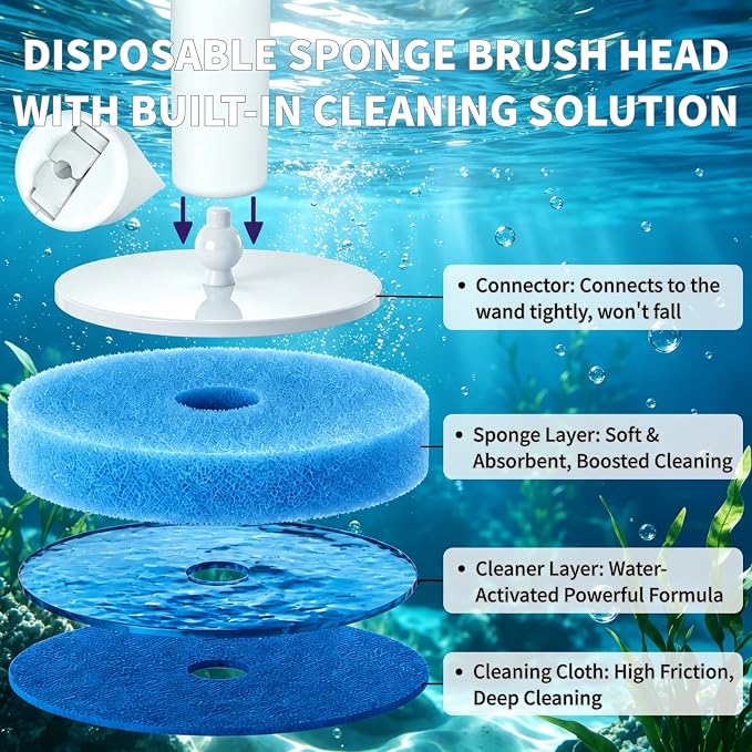 RV Toilet Brush & Holder, Wall Mount Toilet Cleaner, 56 Cleaner Refills | Hands-Free Toilet Bowl Wand Kit, Disposable Toilet Bowl Cleaner Wand, Compact Design, for RV Camper & Small Bathroom