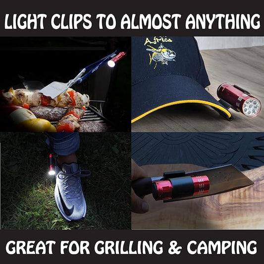 BBQ Croc 3 in 1 Barbecue Tool 18-inch - Extra Light and Long Tongs, Spatula and Grill Scraper (Blue) (18 inch with Flashlight)