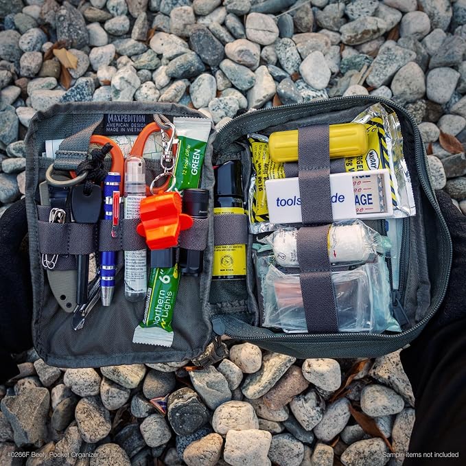 MAXPEDITION Beefy Pocket Organizer, Compact, MOLLE-Compatible, 1000D Nylon Tactical Pouch, Everyday Carry Tool and Gear Storage for Outdoor, Tactical, Survival, 0266