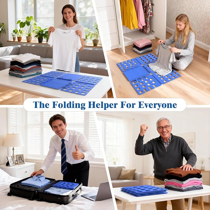 Shirt Folder Durable Shirt Folding Board for Tshirt Organizer Laundry Liner | Easy and Fast Folding, Folding Clothes for Adults and Kids