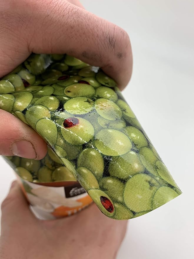 Andreas Silicone Jar Opener, Olives – 6.25" Non-Slip Lid Gripper & Garlic Peeler, Dishwasher Safe, Multi-Use, Durable Silicone & Fabric, Made in the USA, JO-155