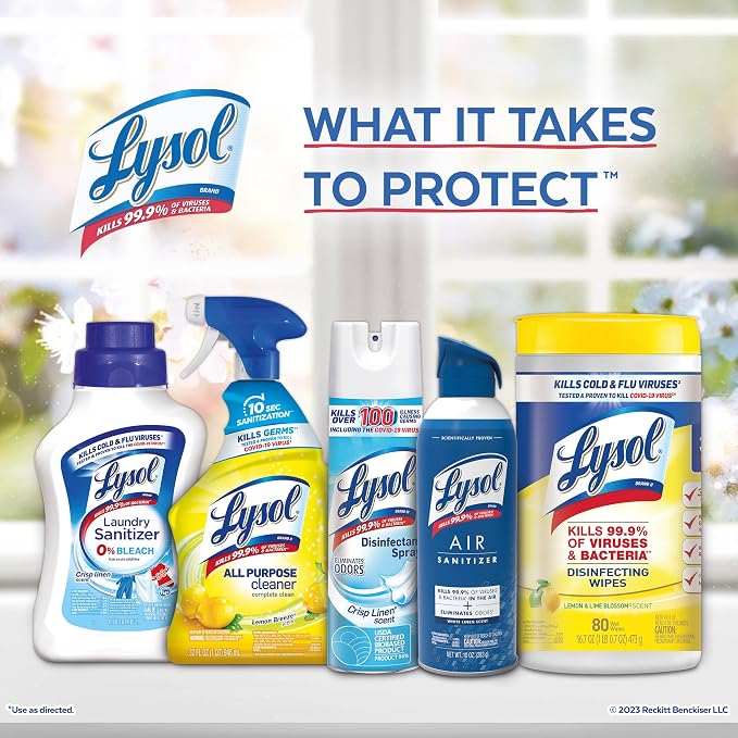 Lysol Disinfecting Wipes To-Go Pack, Lemon Scent, 15 Count (Pack of 2)