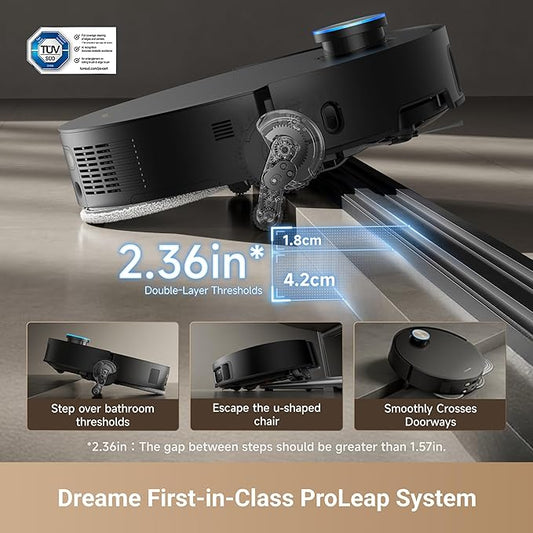 DREAME X50 Ultra Robot Vacuum and Mop with Auto-Empty and Mop Self-Cleaning, 20,000Pa Suction, Obstacle Avoidance and 360° Navigation, Corner to Edge Deep Cleaning, Detangling Brush