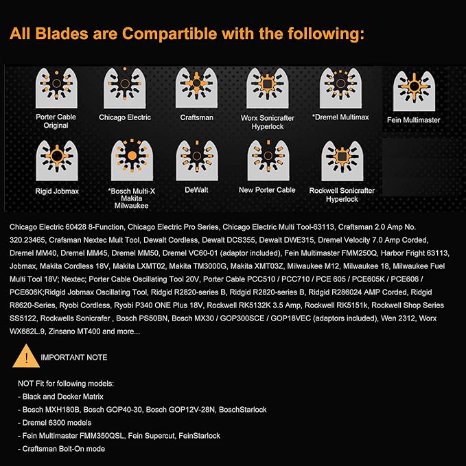 6Pcs Diamond Oscillating Tool Blades, Multi Tool Mortar Cutting Saw Blades Precise for Grout Removal and Soft Tile Cut