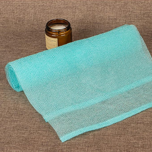Yiclick Exfoliating Washcloth Towel, Japanese Exfoliating Wash Cloth, Korean Body Scrubber Exfoliator, Back Scrubber Washer for Shower Bath, Body Scrub African Net Sponge Loofah Luffa Colors