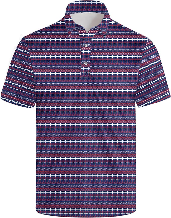 Polo Shirts for Men Moisture Wicking Mens Polo Shirts Patriotic Shirts for Men