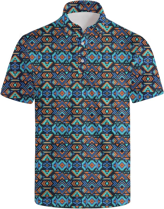 Polo Shirts for Men Moisture Wicking Mens Polo Shirts Patriotic Shirts for Men