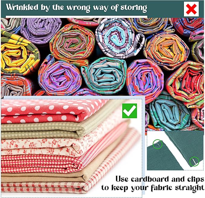 Teling 7.5 x 10.5 Inch Comic Book Boards Fabric Backing Board and U Shape Plastic Alligator Clips Poster Board for Folding Cloth and Storing Fabric Storage(15 Set)