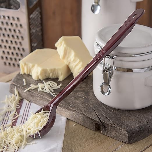 Carlisle FoodService Products 395801 Solid Long Handle Portion Control Spoon, 1.5 oz, Reddish Brown