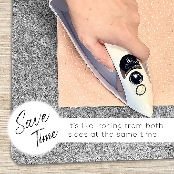 100% New Zealand Wool Pressing Mat - Portable Ironing Board Quilting Supplies + Bonus Sewing Tool (17" x 13.5")