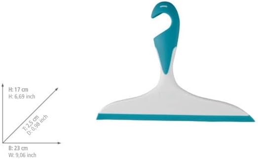 WENKO 20177100 Bathroom Squeegee Loano Light Blue - for Bathroom and Shower, Plastic, Light Blue