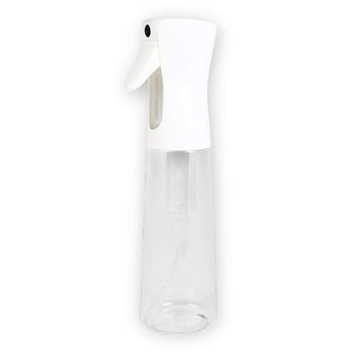 STUDIO LIMITED Hair Spray Bottle 10 oz, Continous Water Mister Spray Bottle, Refillable Fine Mist for Hair Styling, Gardening, Cleaning (Clear White)