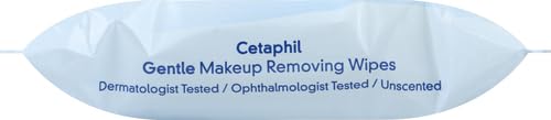 Cetaphil Gentle Makeup Removing Face Wipes,Daily Cleansing Facial Towelettes Gently Remove Makeup,Fragrance and Alcohol Free,25 Count (Pack of 12)