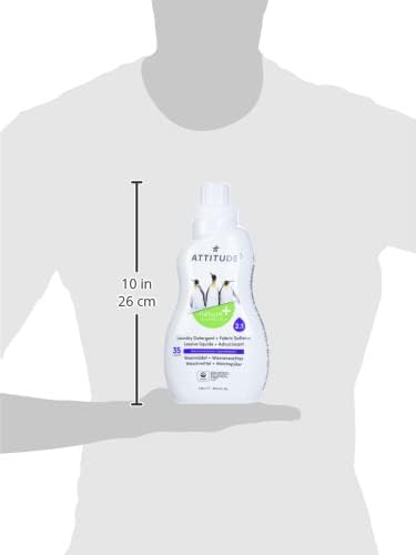 ATTITUDE 2-in-1 Laundry Detergent & Fabric Softener, Plant- & Mineral-Based, HE Compatible, Vegan, Mountain Essentials, 35 Loads, 35.5 Fl Oz