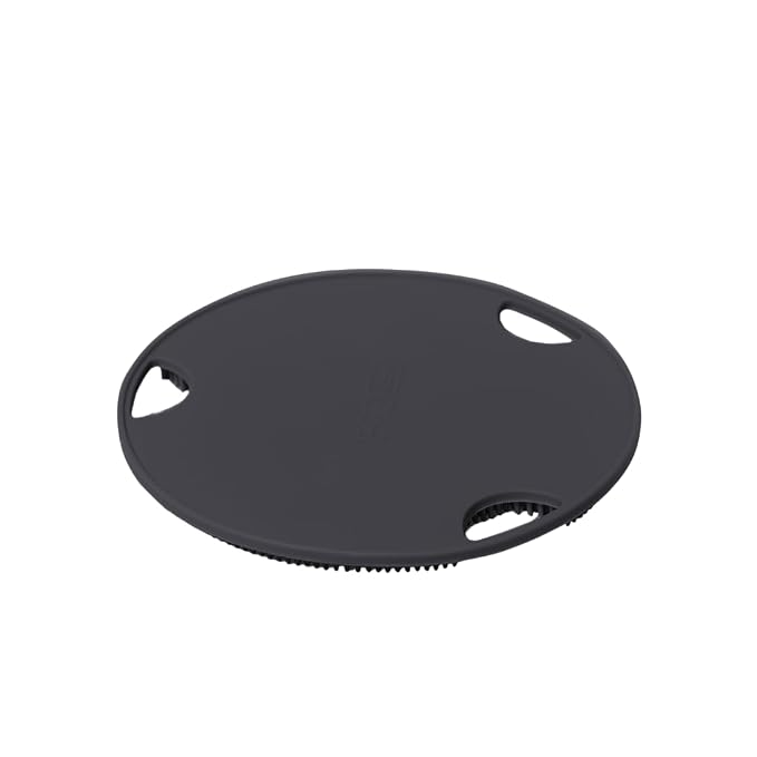 Boie USA Flat Body Scrubber - Hygienic, Exfoliating Loofah Alternative - Feels Like Silicone Scrubber Gentle on Sensitive Skin, Hypoallergenic, BPA- & Latex-Free, Made in The USA (Charcoal)