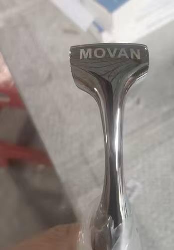 MOVAN Shower Squeegee for Glass Doors with Replacement Silicone Blade – 304 Stainless Steel Frame, 10 Inch, Streak-Free Bathroom Window Wiper with Adhesive Hook, Black