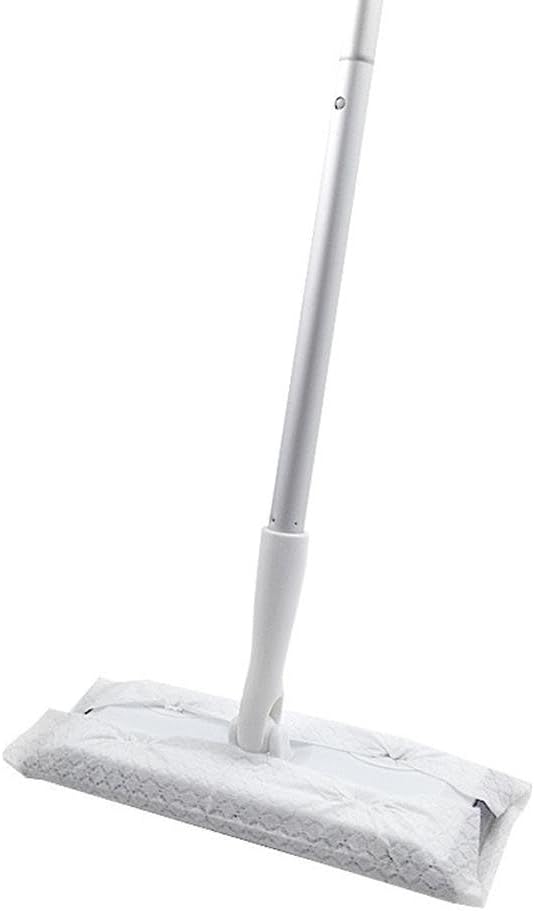 2-in-1 Wet and Dry Flat Mop for Cleaning Starter Kit with Washable Pads for Hardwood Floor and for Tile, Lightweight Design with Retractable Handle and Portable Detachable Parts(B)