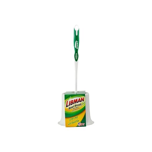 Libman Commercial 34 Round Bowl Brush and Open Caddy, Polypropylene, 15" Standing Height, Green and White (Pack of 4)