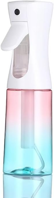 ZALUJMUS Ultra Fine Mist Spray Bottle, 50ml Continuous Sprayer, Plastic Reusable Container for Hair, Travel Size, Hand Wash Care, Sport Theme (Gradient Red Blue)