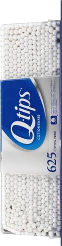 Q-tips Cotton Swabs for Hygiene and Beauty Care Original Cotton Swab Made with 100% Cotton 625 Count, (Pack of 2)