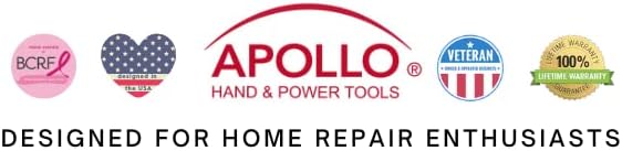 Apollo Tools 53 Piece Home Repair Tool Set with Toolbox Storage Case, Basic Tool Set for General Household Repairs and DIY, Includes Most Useful Hand Tools - Red
