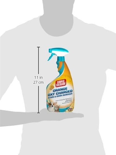 Simple Solution Oxy Charged Pet Stain and Odor Remover | Eliminates Pet Stains and Odors with 3X Cleaning Power | Orange Scent | 32 Ounces