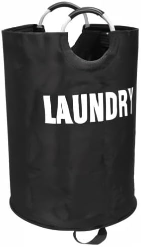 Maxsilan 160L XX-Large Laundry Basket Bag, Collapsible Tall Hamper, Black | Freestanding tall laundry bag & foldable washing basket. Extra large clothes storage bin with durable sturdy handles