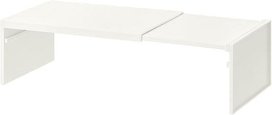 Cabinet Shelf Expandable Organizer Riser Storage Space Saver Stackable for Kitchen Pantry Cupboard Under Sink Countertop White Simple Houseware Counter (White)