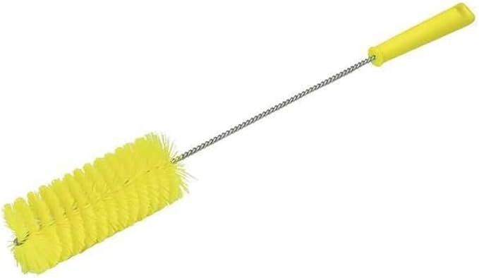 Vikan 2 5/8 in W Tube and Valve Brush, Medium, 13 1/2 in L Handle, 5 51/64 in L Brush, Yellow 53706-1 Each