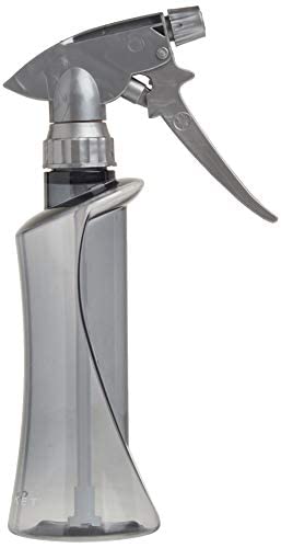 Cricket H2O Water Spray Bottle for Hair Mist – Continuous Stream, Adjustable Nozzle & Stronger Spray Bottles, Durable Aluminum, Refillable for Hair Styling & Barber Use – 10 oz, Smoke Grey