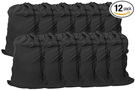 Extra Large Laundry Bag 30"x40" – 12 Pack Drawstring Bags for Family, College, Dorm & Apartment – Heavy Duty Reusable Storage Set – YETHAN