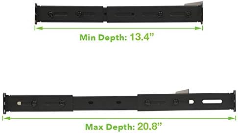 Vented 4-Post Shelf, Adjustable, Black, 350 mm Depth, 1U, 242 lbs, Cold Rolled Steel, CE Compliant