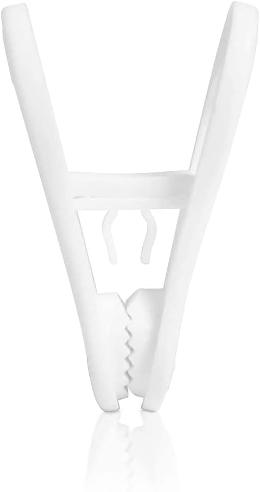 Otylzto 20PCS Multi-Purpose White Hanger Clips, Standard Plastic Clips | fits standard hangers, ideal for organizing clothes, skirts & pants ,clothes hanger clips