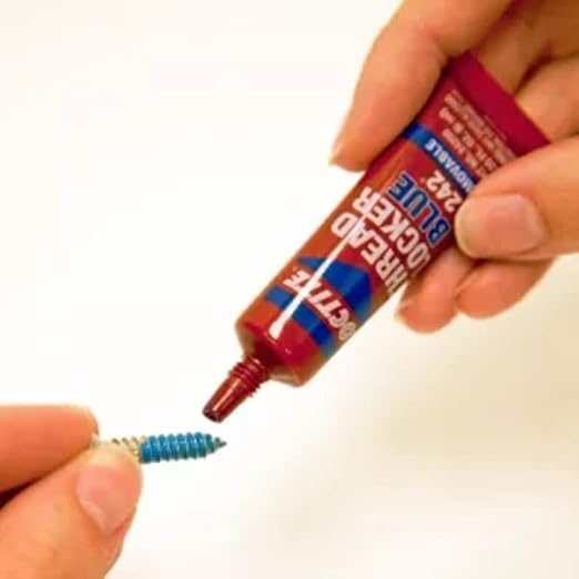 Loctite Threadlocker Blue 242 - Removable Thread Lock Glue for Nuts, Bolts, & Fasteners, Medium Strength Screw Glue to Prevent Loosening & Corrosion - 6 ml, 1 Pack