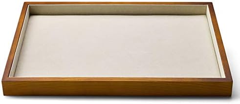 Oirlv Solid Wood Jewelry Tray,Jewelry Drawer Organizer,Watch Tray(Cream) | Stackable Design,For Necklaces Bracelets and Watches Organizing and Presentinge Legantly on Dressers&in Dresser&Vendors