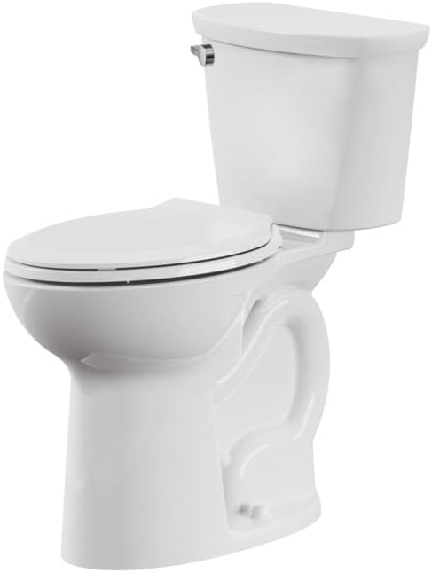 American Standard 215TA104.020 Cadet PRO Two-Piece Toilet, Seat not Included, Extra Tall Height, Left-Hand Trip Lever, 12-Inch Rough, Elongated Front, White, 1.28 GPF (Pack of 2)