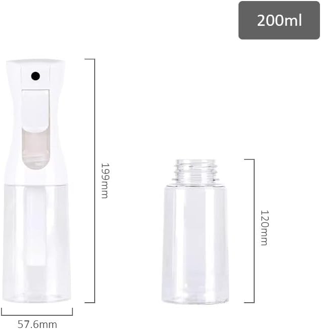 Continuous Spray Bottles - Ultra Fine Mist Sprayer | Water Spray Bottle For Hair Mister Spray Bottle | Hair Spray Bottles For Hairstyling, Cleaning, Salons (6.8 OZ- 200ml)