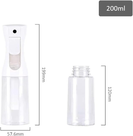 Continuous Spray Bottles - Ultra Fine Mist Sprayer | Water Spray Bottle For Hair Mister Spray Bottle | Hair Spray Bottles For Hairstyling, Cleaning, Salons (6.8 OZ- 200ml)