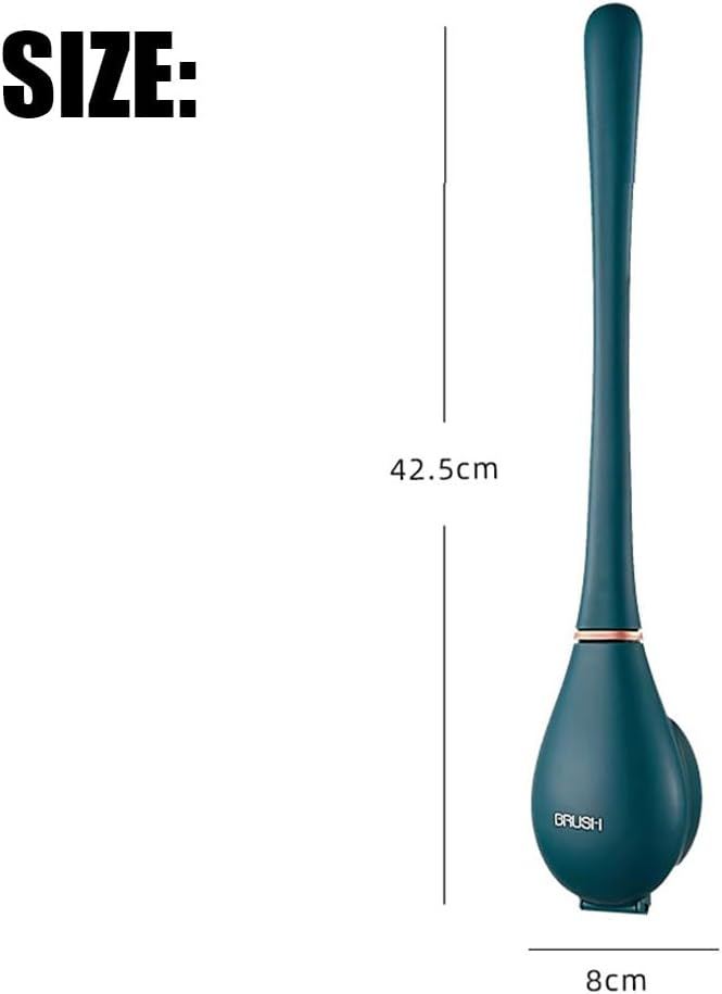 Modern Flexible Silicone Toilet Caspa for Home, Modern Home Flexible Silicone Toilet Brush, Deep Cleaning Silicone Toilet Brush and Holder Set with Dispenser, No-Slip Handle & Flexible Bristles (2-AB)