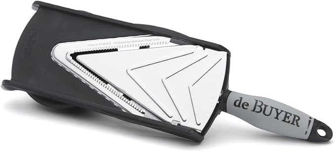 DeBuyer Konra Axis Mandoline Stainless Steel Food Fruit Veg Slicer in Black